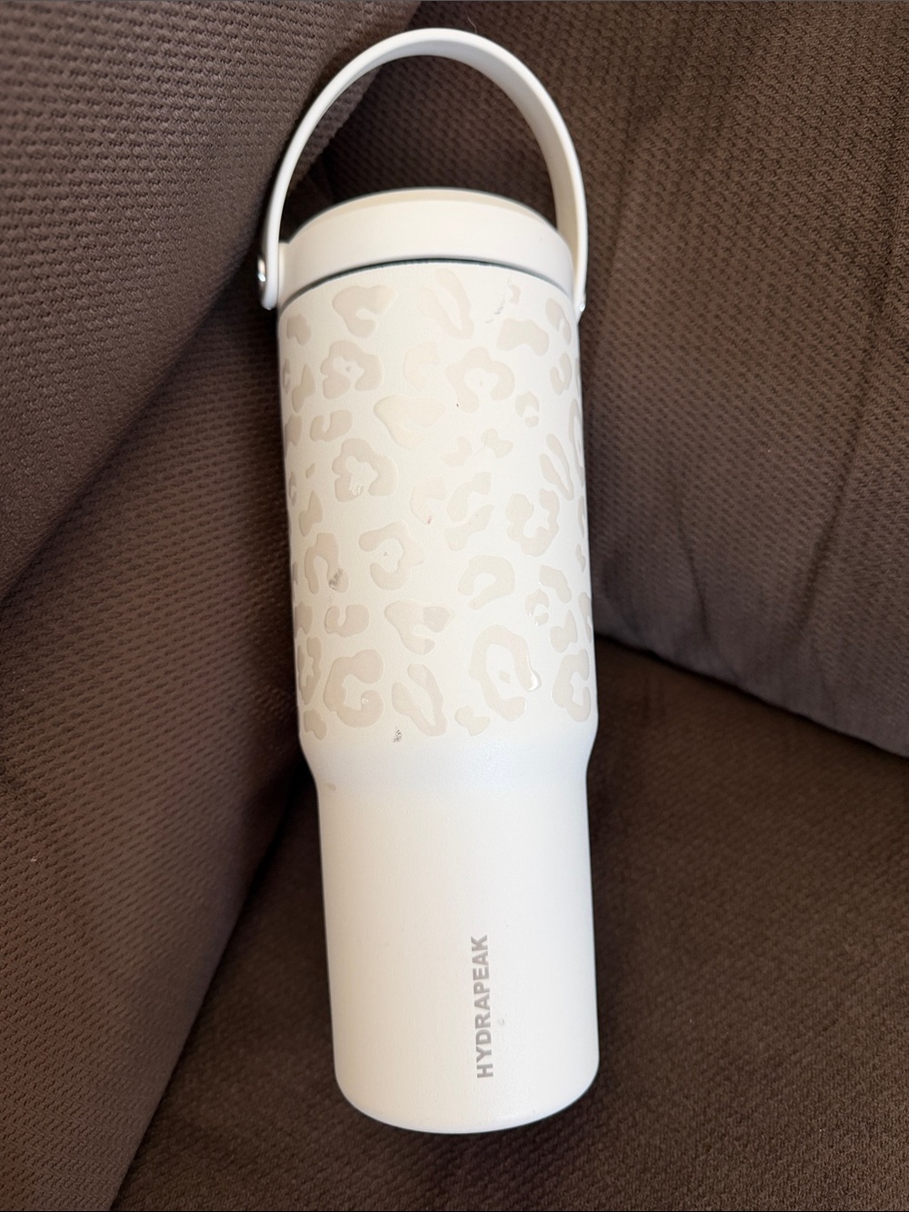 Cream Cheetah print Hydrapeek 32oz